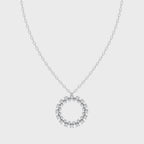 Elegant Open Circle Lab Grown Diamond Pendant Necklace for Women