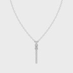 Aurelia Emerald Line Drop Lab Created Diamond Necklace for Anniversary Gift