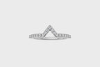 Radiant V Diamond Stacking Ring