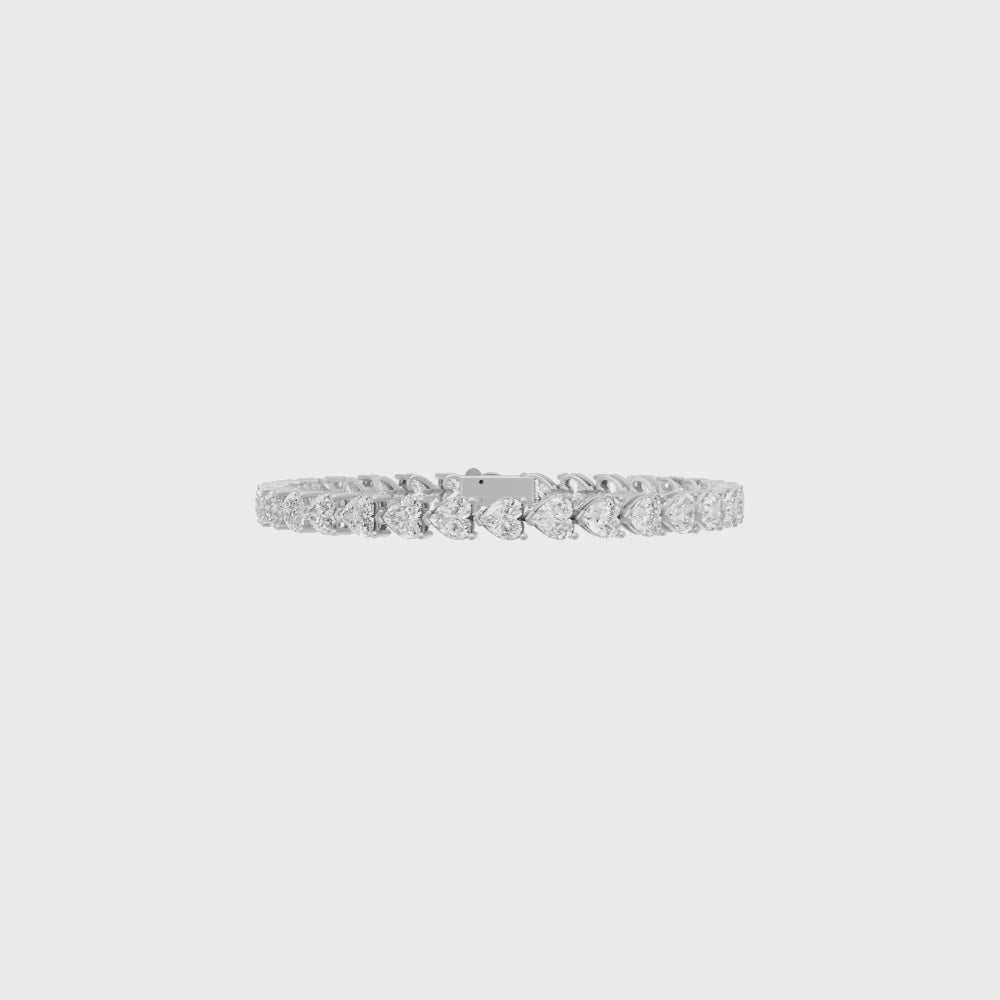 Heart Link Diamond Bracelet