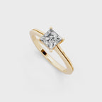 Minimalist Princess-Cut Lab Grown Diamond Statement Ring for Her