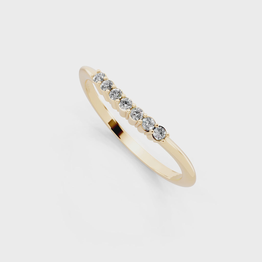 Minimal Arc Lab Grown Diamond Band Ring