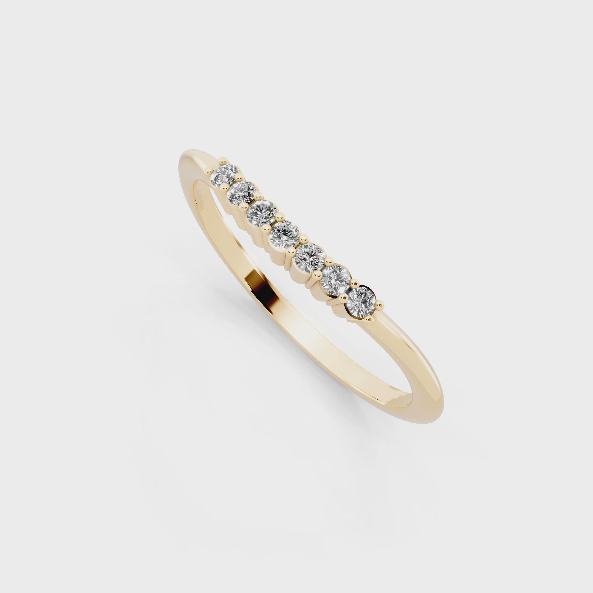 Minimal Arc Lab Grown Diamond Band Ring