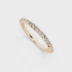 Minimal Stacking Band with Round Brilliant Lab Grown Diamond