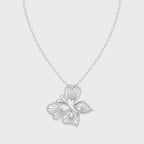Floral LJ Valerine Fleur Motion Lab Grown Diamond Pendant in 10 or 14 or 18K Gold