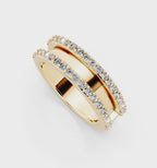 Contemporary Lab Grown Diamond Crossover Band Ring for Her