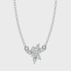 Celestine Cluster Pendant Necklace with Round Brilliant Lab Grown Diamonds