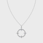 Elegant Celestial Halo Lab Grown Diamond Pendant Necklace for Her
