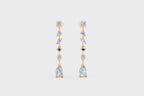 Bellara Charm Cascade Teardrop Lab Grown Diamond Earrings for Birthday Gift