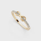 Unique Round Cut Lab Grown Diamond Infinity Promise Ring