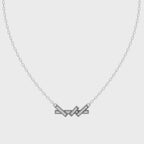 Aveline Chevron Crossover Necklace in White or Yellow or Rose Gold