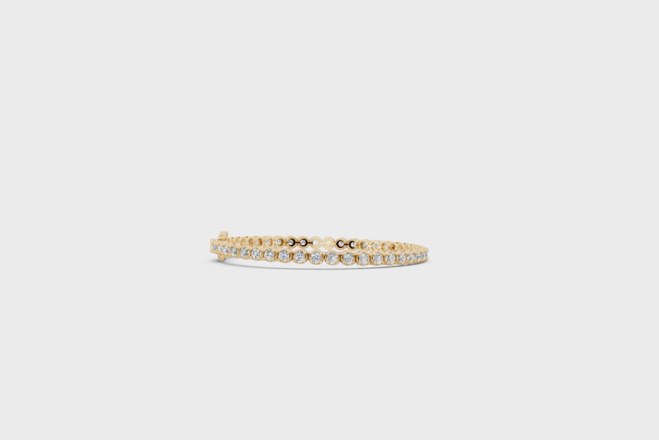 Elegant Round Lab Created Diamond Line Bracelet for Women by Lume Jewels