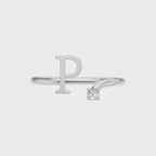 Personalized Initial Diamond Ring