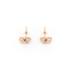 Premium Leaf Drop Stud Marquise Cut Lab Created Diamond Earrings with Pave-Style Sparkle Accents