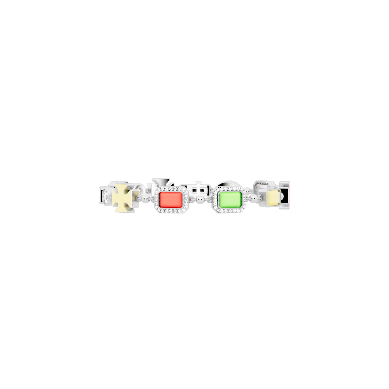 Elegant Geometric Pave Station Lab Created Diamond Bracelet for Women by Lume Jewelry