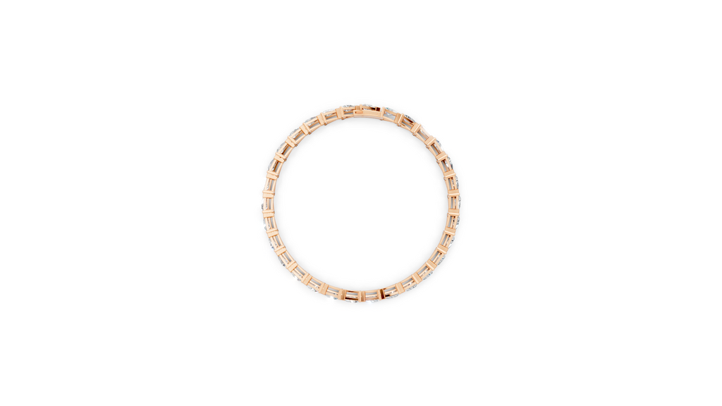 Geometric Trillion-Cut Lab Created Diamond Tennis Bracelet with Arrow Link Design