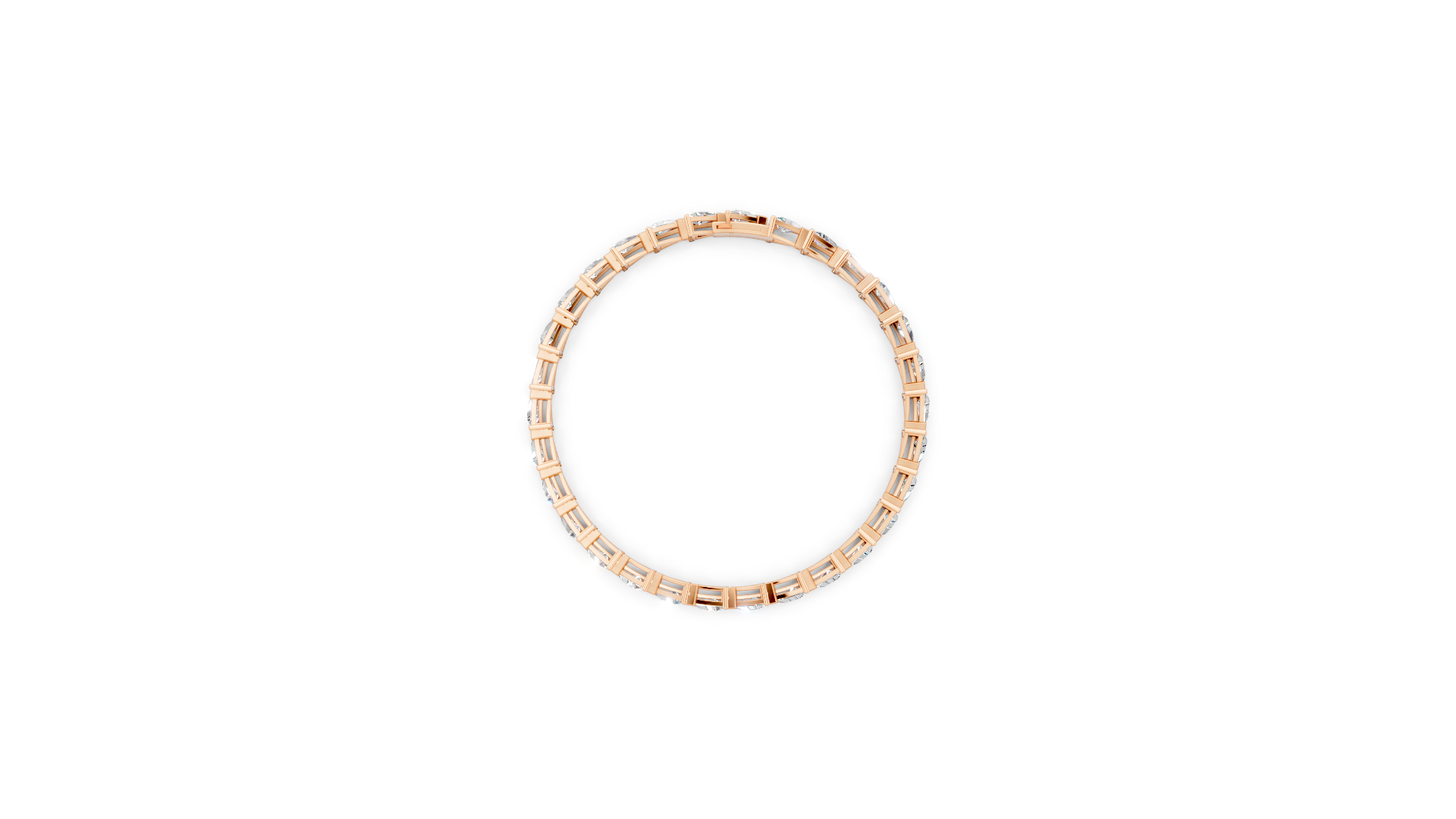 Geometric Trillion-Cut Lab Created Diamond Tennis Bracelet with Arrow Link Design