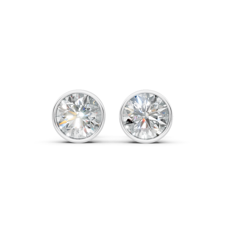 Minimalist Bezel Stud Lab Grown Diamond Earrings for Everyday Luxury, Gifting & Occasion Wear