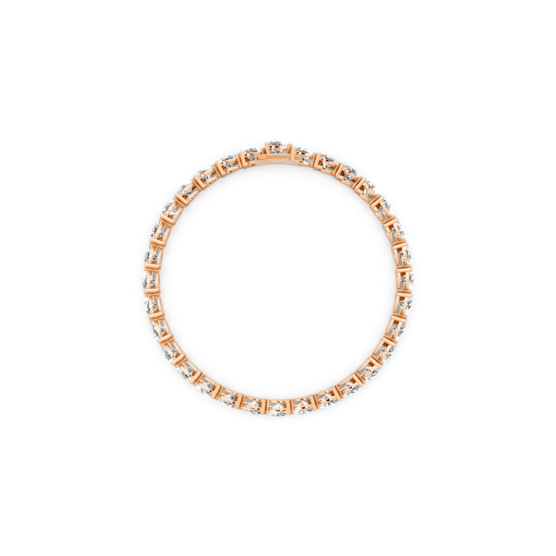 Elegant Open Gallery Sparkle Bracelet for Women with Continuous Heart-Shaped Lab Grown Diamond