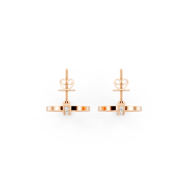 Modern Pave-Style Hoop Lab Grown Diamond Earrings for Premium Jewellery Styling for Girlfriend