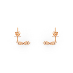 Aurelia Prism Kite Stud Earrings in Gold with Round Brilliant Lab Grown Diamonds