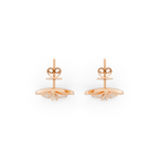 Seraphina Teardrop Filigree Stud Earrings with Round Brilliant Lab Created Diamond