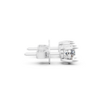 Classic Round Solitaire Lab Grown Diamond Stud Earrings for Women