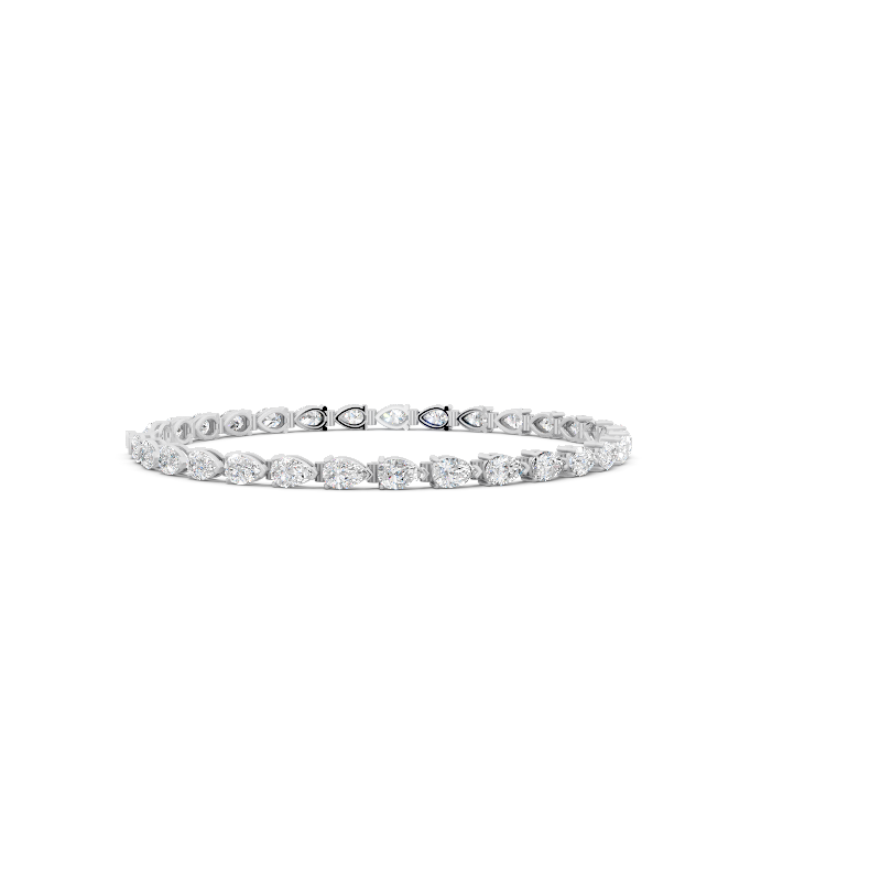 Luxury Pear Cut Lab Grown Diamond Tennis-Style Bracelet by Lume Jewels