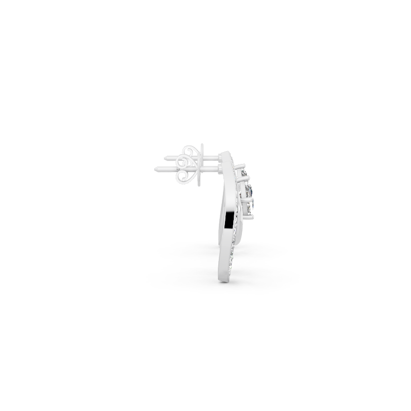 Aurelia Arch Halo Stud Lab Created Diamond Earrings for Anniversary & Birthday Gifts for Her