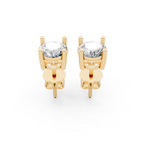 Valoria Round Solitaire Lab Grown Diamond Stud Earrings in 10 or 14 or 18K Gold