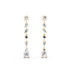 Bellara Charm Cascade Teardrop Lab Grown Diamond Earrings for Birthday Gift