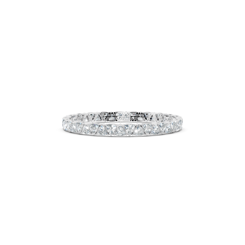 Sparkling V-Gallery Bracelet for Women with Trillion Cut Lab Grown Diamond