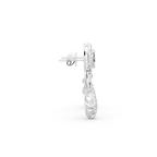 Premium Leaf Drop Stud Marquise Cut Lab Created Diamond Earrings with Pave-Style Sparkle Accents