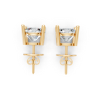 Aurevia Round Brilliant Lab Grown Diamond Basket Stud Earrings in 10 or 14 or 18K Gold