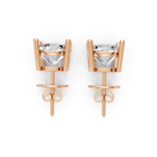 Aurevia Round Brilliant Lab Grown Diamond Basket Stud Earrings in 10 or 14 or 18K Gold