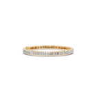Simple White or Rose or Gold Baguette-Cut Lab Created Diamond Tennis Bracelet for Premium Styling