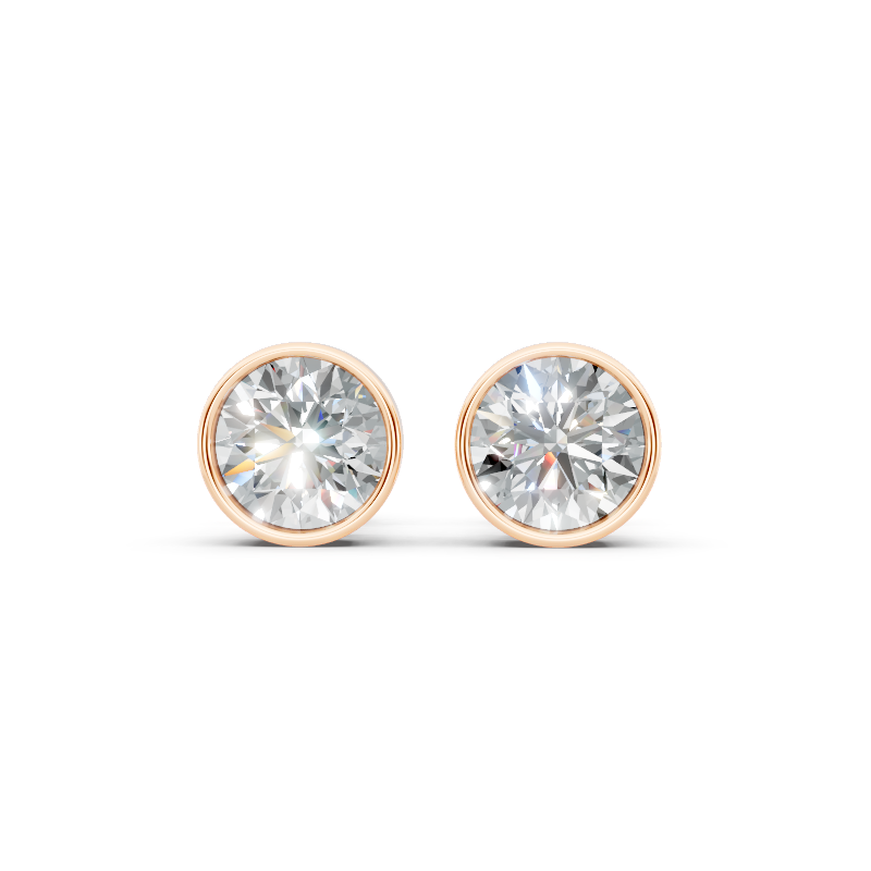 Minimalist Bezel Stud Lab Grown Diamond Earrings for Everyday Luxury, Gifting & Occasion Wear