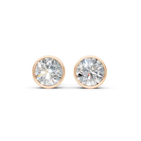 Minimalist Bezel Stud Lab Grown Diamond Earrings for Everyday Luxury, Gifting & Occasion Wear