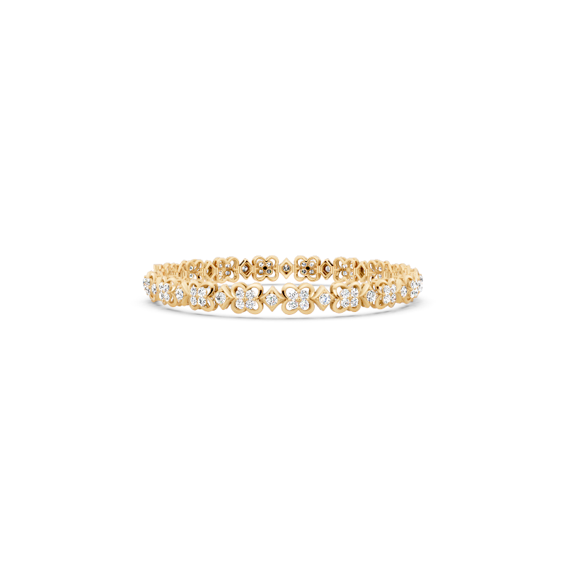 Aurelia Bow Lattice Pave Round Cut Brilliant Lab Grown Diamond Bracelet for Anniversary Gift