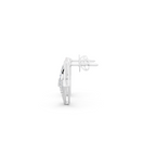 Elegant Kite Stud Earrings with Round Brilliant-Style Lab Created Diamond Accents for Women