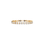 Geometric Trillion-Cut Lab Created Diamond Tennis Bracelet with Arrow Link Design