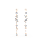 Premium Celestial Linear Cascade Lab Created Diamond Earrings with Clustered Sparkle Accents