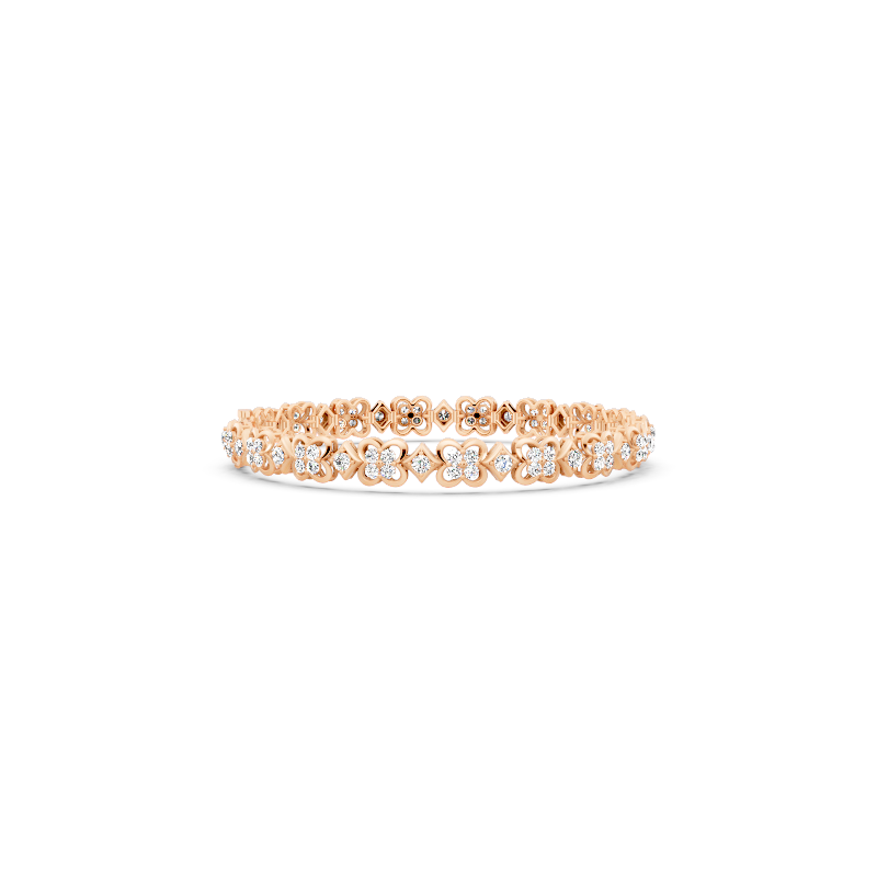 Aurelia Bow Lattice Pave Round Cut Brilliant Lab Grown Diamond Bracelet for Anniversary Gift