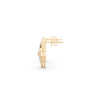 Elegant Kite Stud Earrings with Round Brilliant-Style Lab Created Diamond Accents for Women