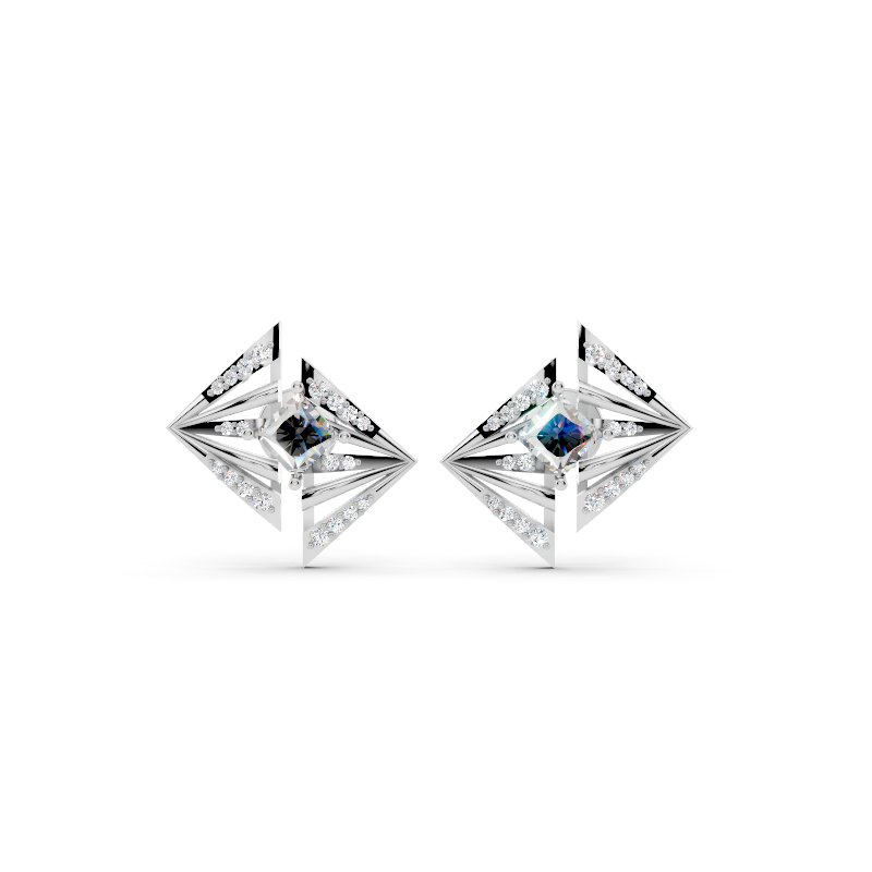 Modern Geometric Lab Grown Diamond Earrings for Statement Jewelry for Her