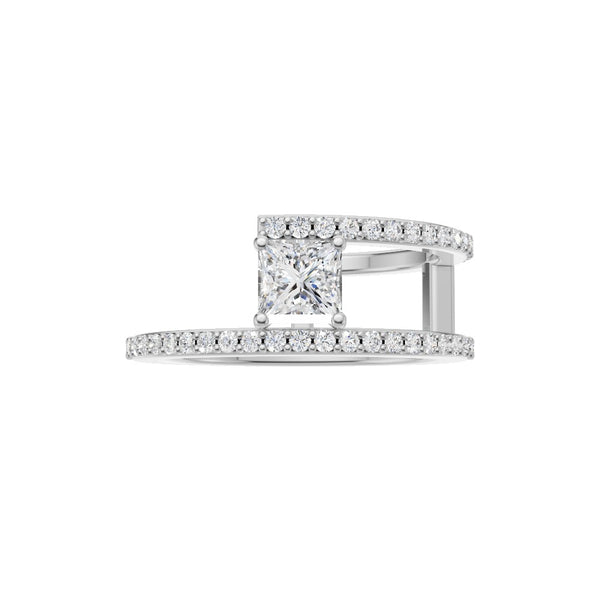 Aurora Princess-Cut Diamond Wrap Ring