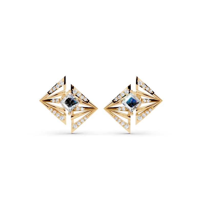 Modern Geometric Lab Grown Diamond Earrings for Statement Jewelry for Her