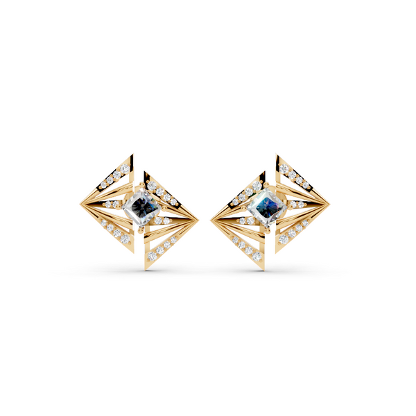 Modern Geometric Lab Grown Diamond Earrings for Statement Jewelry for Her