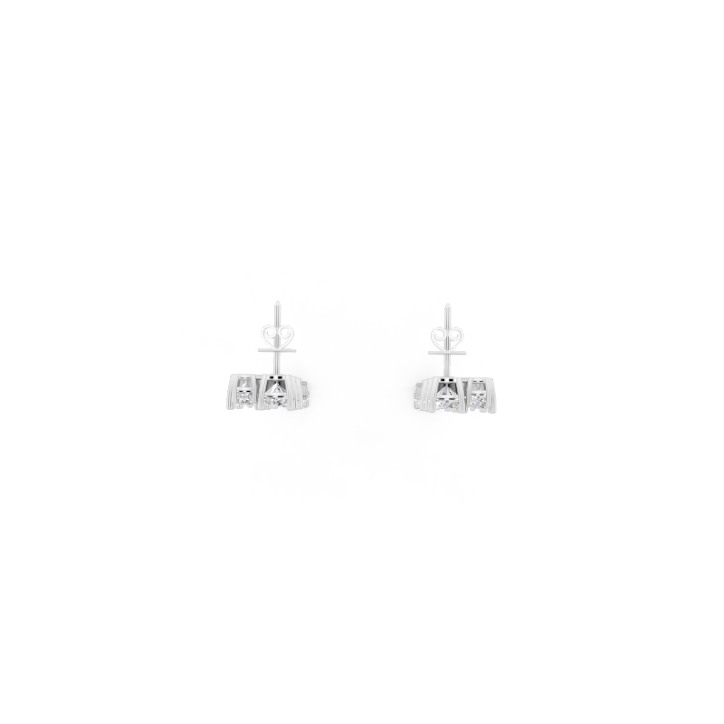 Fancy Long Statement Drop Earrings for Women with Lab Grown Diamond Station Design