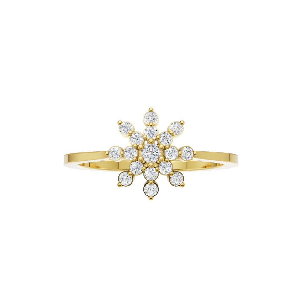 Aurora Snowflake Diamond Ring